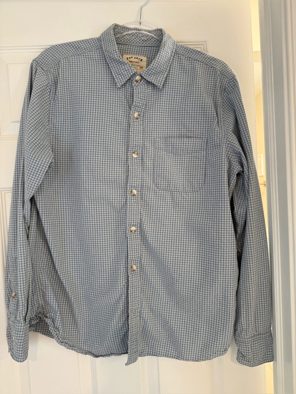 Fat Face (UK) Blue Button Down. Size Medium